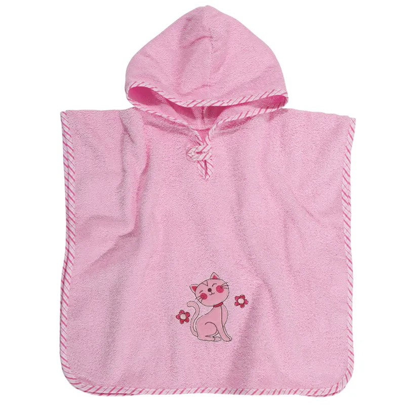 Πόντσο με κουκούλα (45Χ90) SMILE LINE EMBROIDERY 6541, DAS BABY