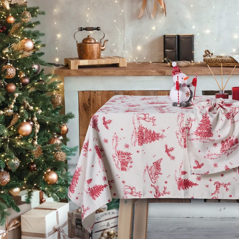 Das home christmas τραπεζομαντηλο 140χ220 0772 ecru, red