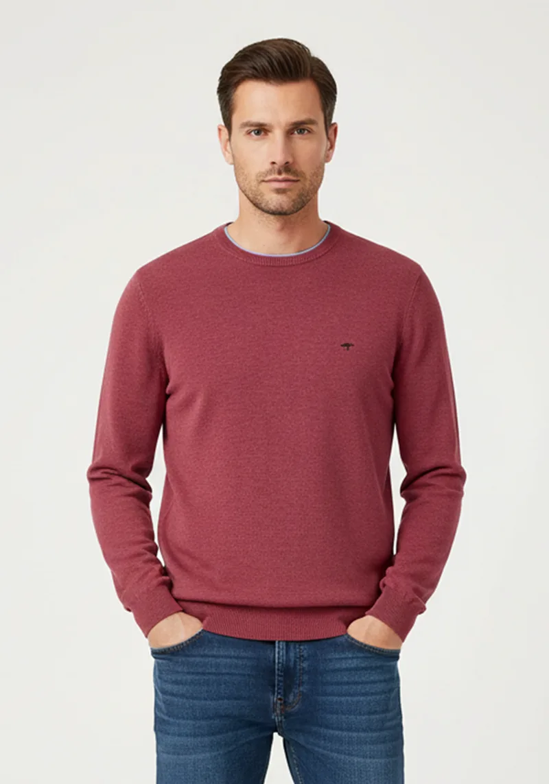 Fynch Hatton Πλεκτή μπλούζα της σειράς Superfine Cotton - 1514 210 415 Berry