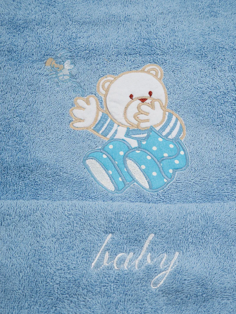 Παιδικές Πετσέτες (Σετ 2 Τμχ) Sunshine Κεντητές Bear 04 Blue/Blue