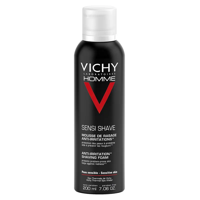 Vichy Homme Αφρός Ξυρίσματος για Ευαίσθητες Επιδερμίδες για τον Άντρα 200ml