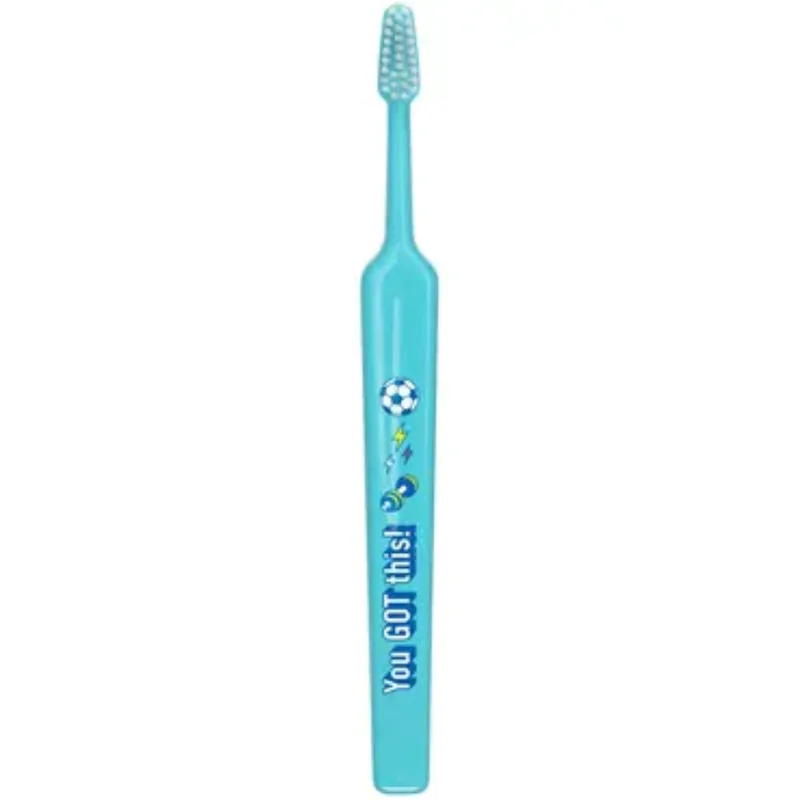 TePe Kids Extra Soft 6+ Years Toothbrush Παιδική Οδοντόβουρτσα με Πολύ Μαλακές Ίνες & Ευχάριστα Σχέδια 1 Τεμάχιο - Μπλέ