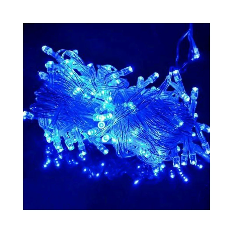 Λαμπάκια 140 LED Μπλε με Διάφανο Καλώδιο