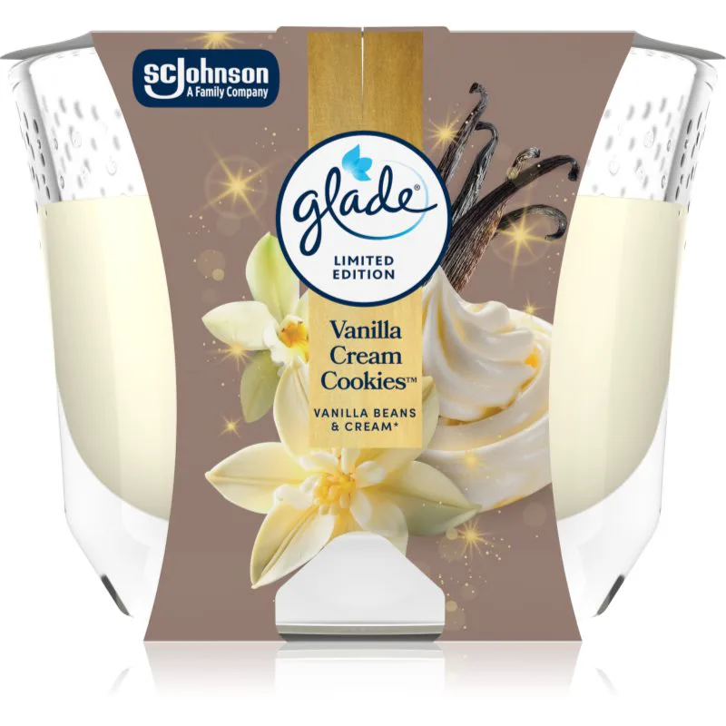 GLADE Vanilla Cream Cookies αρωματικό κερί 204 γρ