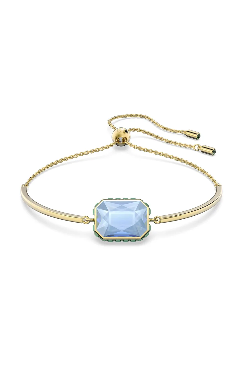 Swarovski γυναικείο βραχιόλι οκταγωνική κοπή, πολύχρωμο, επιμετάλλωση σε χρυσαφί τόνο "Orbita" - 5616643