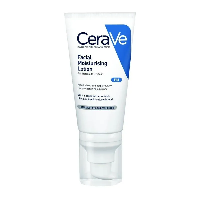 CeraVe Facial for Normal to Dry Skin Moisturising Lotion Ενυδατική Κρέμα Προσώπου για Κανονική προς Ξηρή Επιδερμίδα 52ml