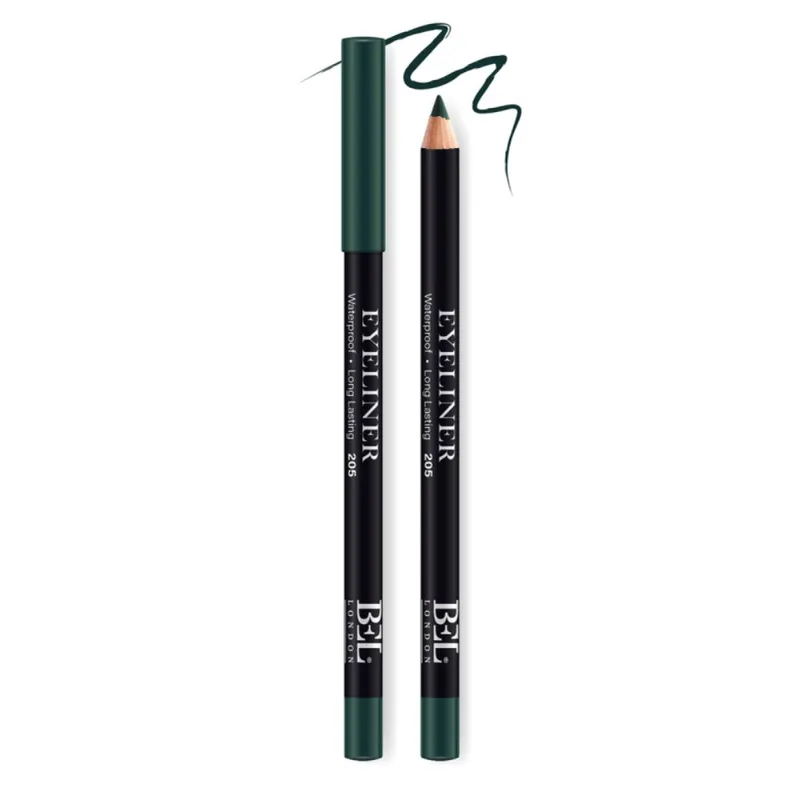 Bel London, Hydrogenated Vegetable Oil, Waterproof, Color, Long Lasting, Gel Eyeliner Pencil 205, Green, 0.78