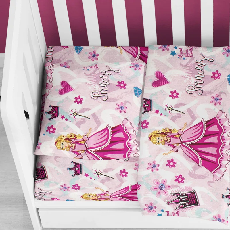 Βρεφική Μαξιλαροθήκη 35x45 Dimcol Princess 390 Ροζ 35x45