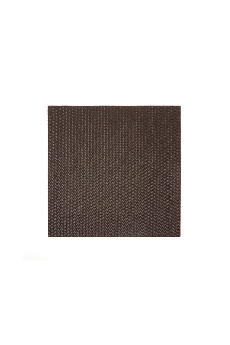 Coincasa ξύλινη πιατέλα με ανάγλυφο σχέδιο 33 x 33 cm - 007124362 Καφέ