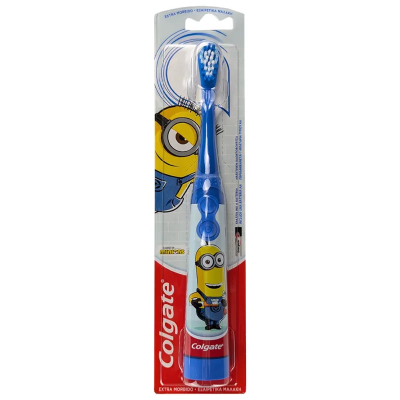 Colgate Minions Desing-It Battery Kids Extra Soft Παιδική Ηλεκτρική Οδοντόβουρτα Πολύ Μαλακή 1 Τεμάχιο - Μπλε