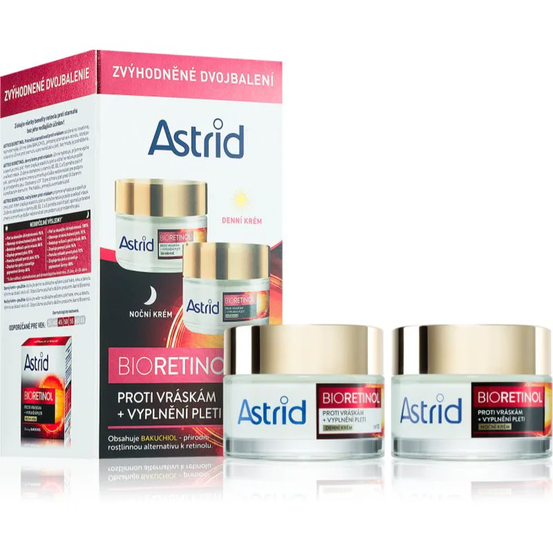 Astrid Bioretinol σετ δώρου ενάντια στις ρυτίδες για γυναίκες 2x50 ml
