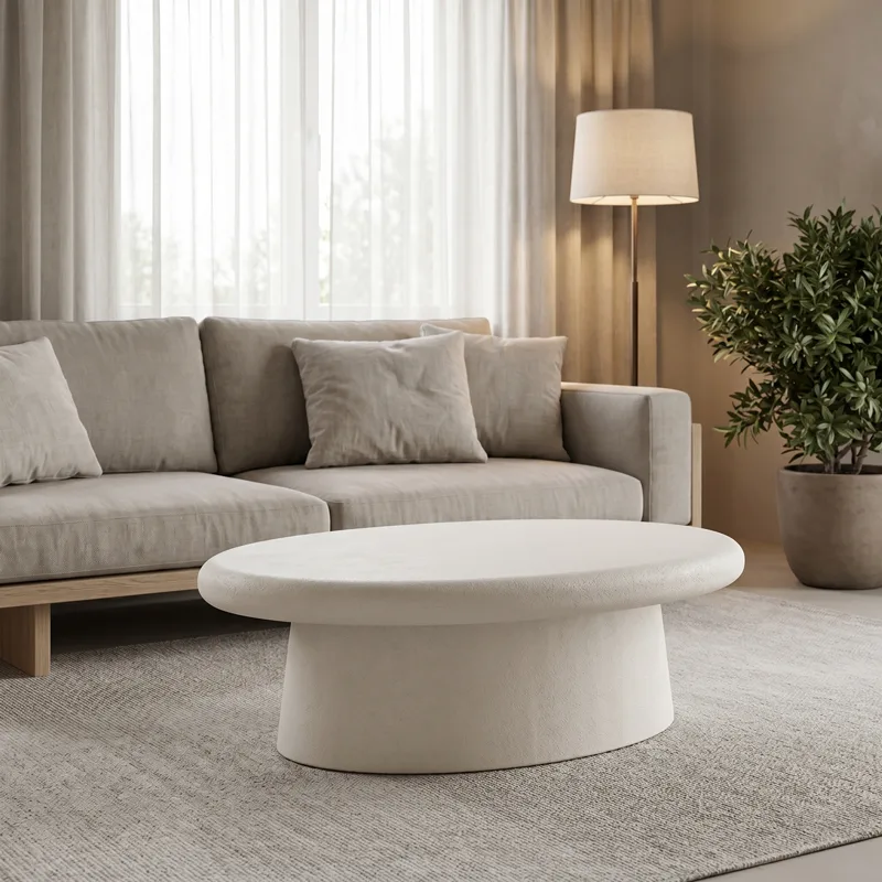 Τραπέζι σαλονιού Herona pakoworld mdf λευκό 100x60x32εκ - PAKO WORLD - 415-000007