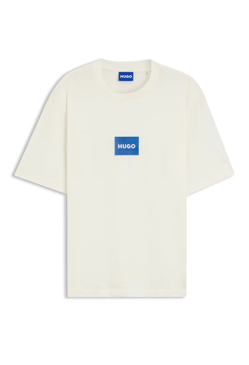 ΑΝΔΡΙΚΟ T-SHIRT HUGO NAYONIX ΚΟΝΤΟΜΑΝΙΚΟ ΕΚΡΟΥ