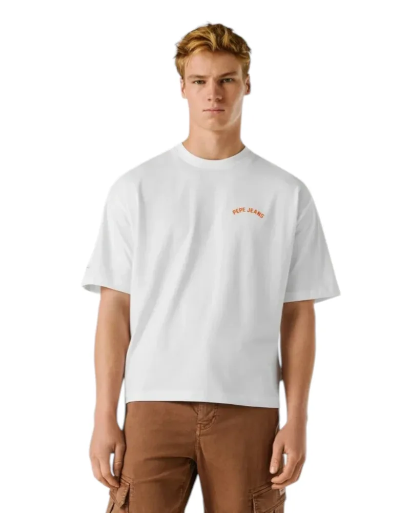Pepe Jeans Ανδρικό T-Shirt Gideon PM5010307-800 Λευκό