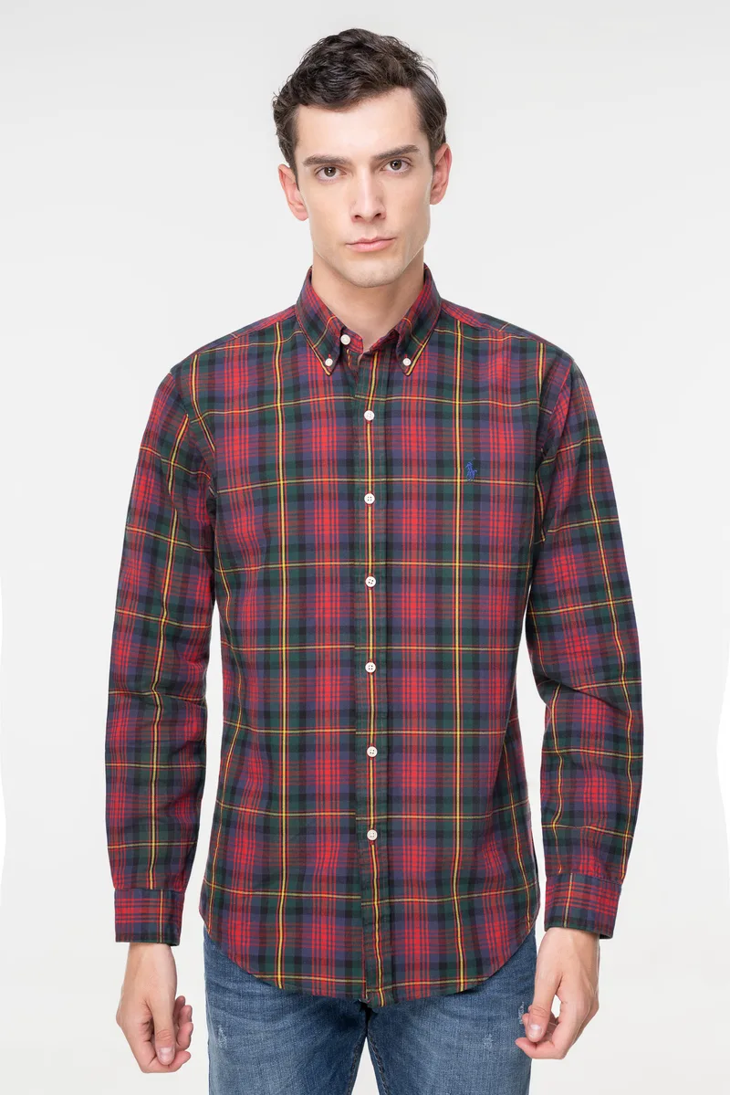 Polo Ralph Lauren Πουκάμισο της σειράς Check - 710922274 004 Red/Green Multi