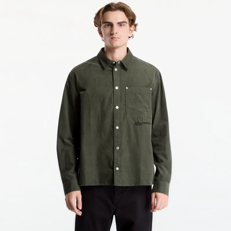 Πουκάμισο Karl Lagerfeld Jeans Boxy Corduroy Shirt Beetle XL