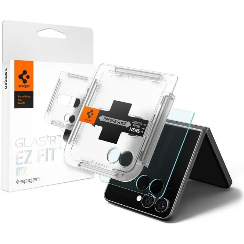 Tempered Glass Samsung Galaxy Z Flip7 Spigen GLAS.tR EZ Fit HD Αντιχαρακτικό Γυαλί Προστασίας Εξωτερικής Μικρής Οθόνης - Clear (AGL09586)