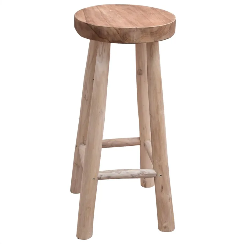 vidaXL Σκαμπό Μπαρ από Μασίφ Ξύλο Teak