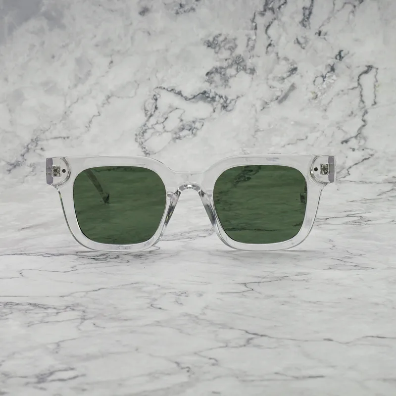WILLIAM TWO 3EP10 - WILLIAM TWO - CLEAR - GREEN Sunglasses | Clear | Green Shades | Explicit Poets Sunglasses