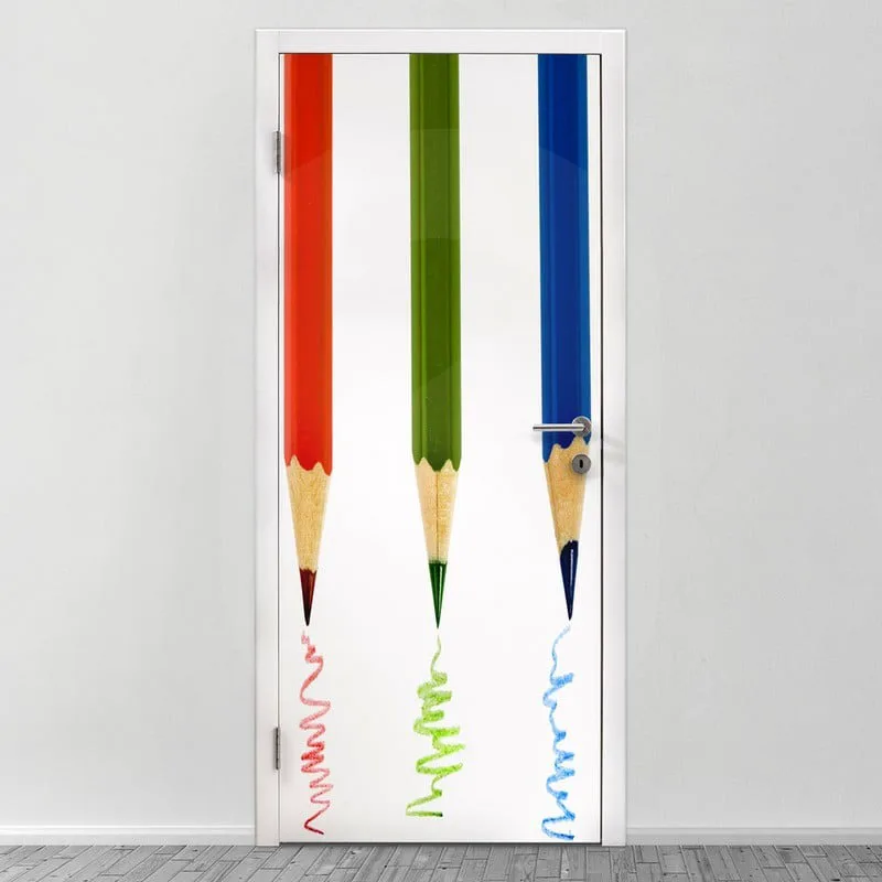 Αυτοκολλητο Πορτας COLORED PENCILS ISOLATED