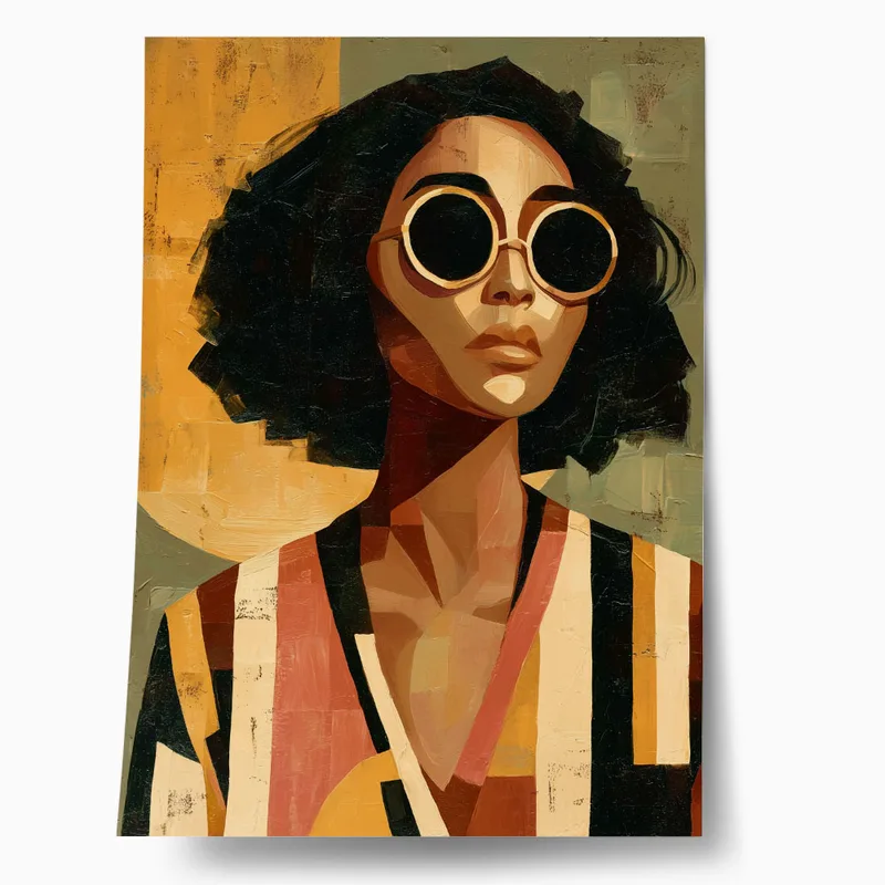 Poster AFROCENTRIC WOMAN WITH GLASSES