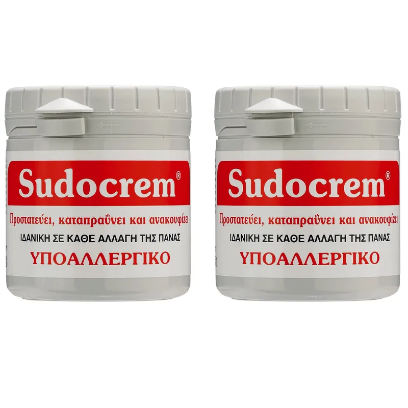 Sudocrem Πακέτο Προσφοράς Ήπια Αντισηπτική & Καταπραϋντική Κρέμα Ιδανική για Αλλαγή Πάνας 2x250g