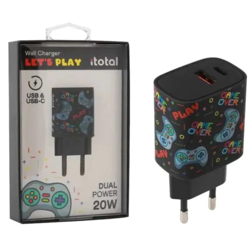 I-Total Φορτιστής Dual XL2741 Let's Play 20W USB & USB-C