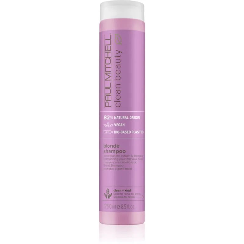 Paul Mitchell Clean Beauty Blonde Shampoo Βιολέ σαμπουάν για ξανοιγμένα μαλλιά ή ξανθά μαλλιά με ανταύγειες 250 ml