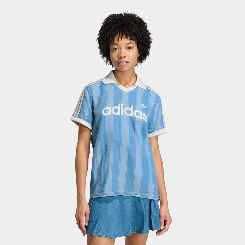 adidas Originals W Denim Football Jersey (9000274662_63245)