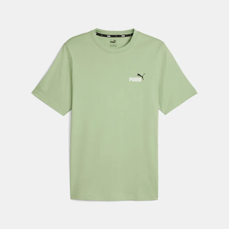 PUMA ESSENTIALS+ TWO-COLOUR SMALL LOGO T-SHIRT ΠΡΑΣΙΝΟ