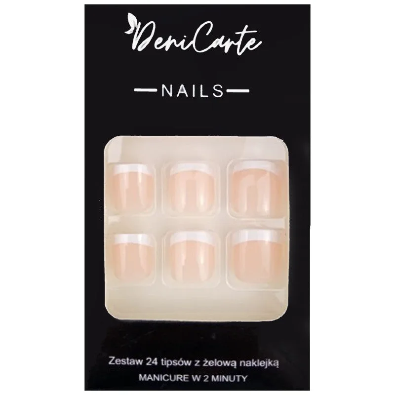 DeniCarte French style white toenail polish, 24 pieces.