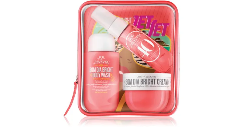 Sol de Janeiro Bom Dia™ Jet Women's Body Travel Kit Illuminating Body Cream 50ml + Smoothing Exfoliating Shower Gel 90ml + Scented Body and Hair Spray