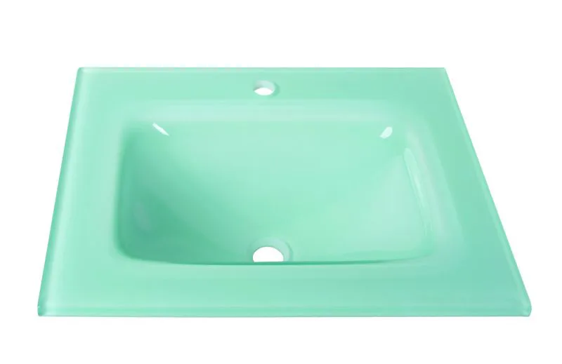 Νιπτήρας Ένθετος Γυάλινος Glass Form σειρά 37-9009 Λευκό (60x46cm)