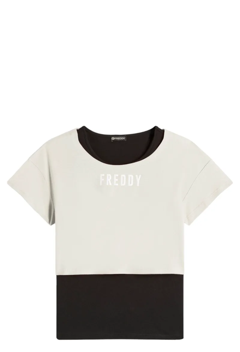 Μπλούζα Κοντομάνικη Freddy Set Αμάνικη Crop S4WMVT4-NZ22 Γυναικείο