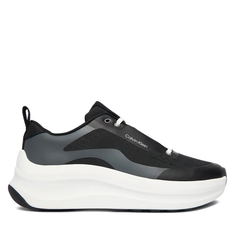 Αθλητικά Calvin Klein Chunky Runner Laceup Mix Aop YW0YW02077 Μαύρο