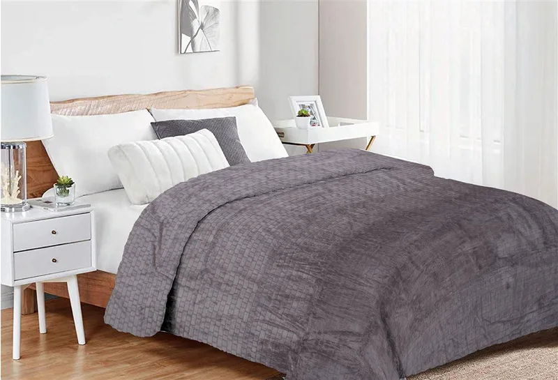 Κουβέρτα Coral Fleece Μονή 160x220εκ. Brick 06 Grey DimCol 33482506004 (Ύφασμα: Polyester, Χρώμα: Γκρι, Μέγεθος: Μονά) - DimCol - 33482506004