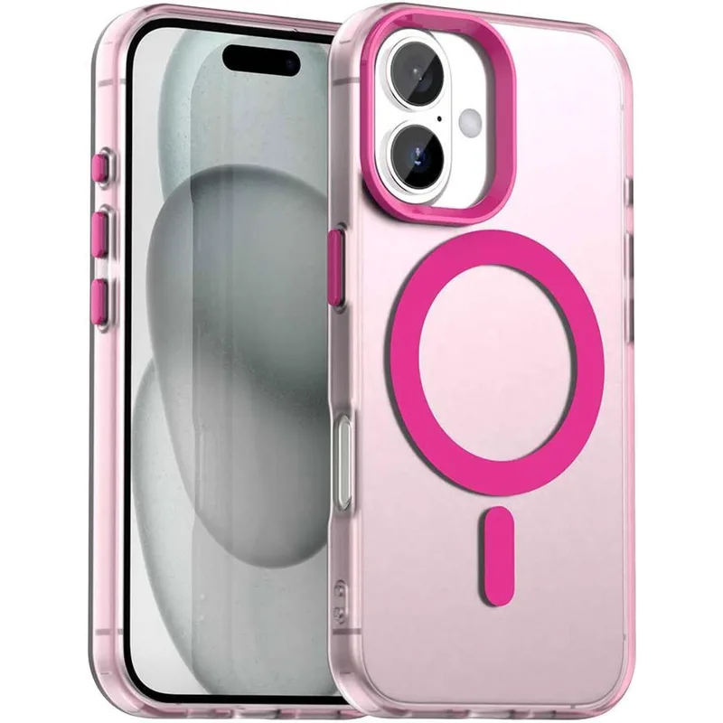 Θήκη iPhone 17 Techsuit CandyCase Σκληρή Ημιδιάφανη με MagSafe - Ροζ (5949419313392)