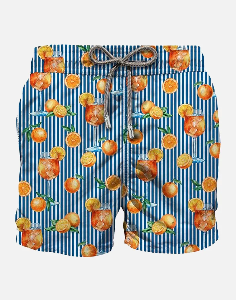 MC2 GUSTAVIA-SWIMSHORT-ORANGE TASTE STRIPES 61 GUS0001-08195L-08195L Multi