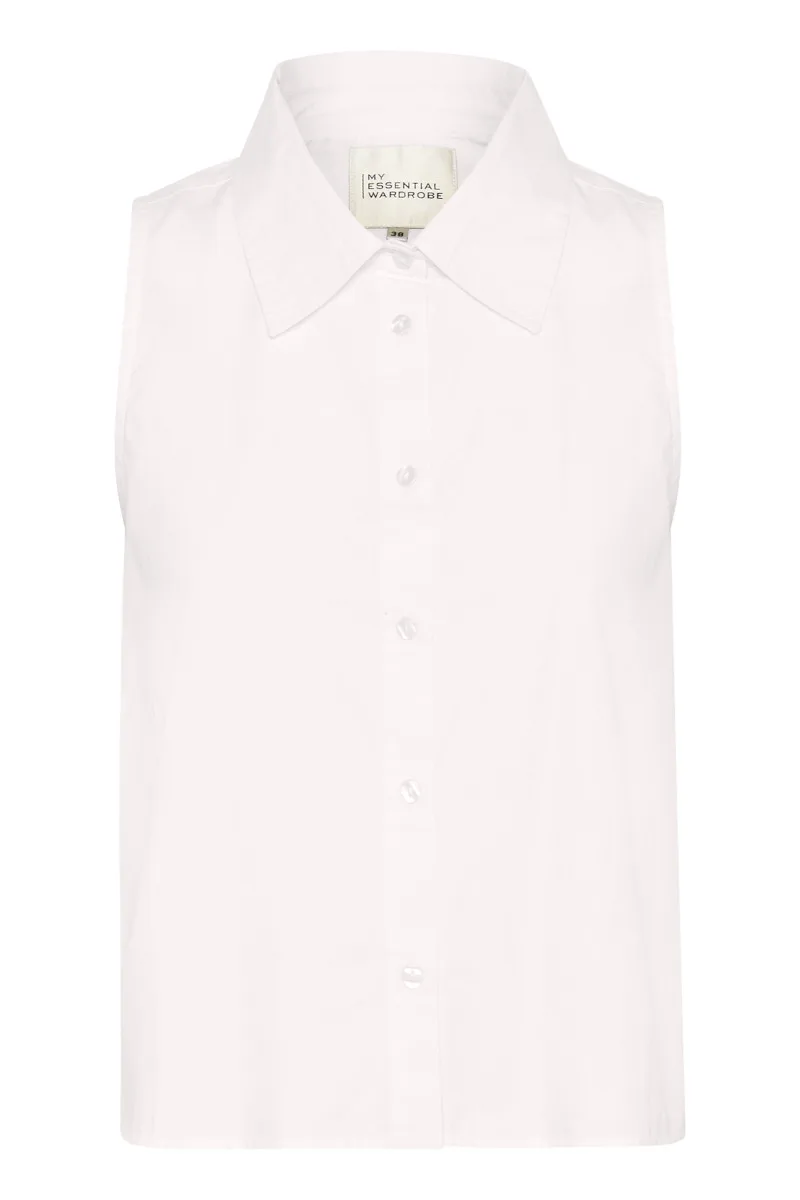 ΓΥΝΑΙΚΕΙΑ ΜΠΛΟΥΖΑ MY ESSENTIAL WARDROBE SUNNA ΚΑΝΟΝΙΚΗ ΓΡΑΜΜΗ ΛΕΥΚΟ