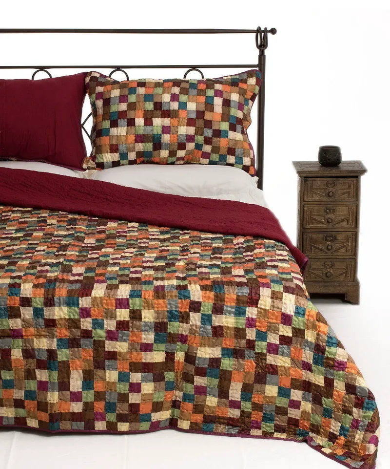 Σετ Κουβερλί Μονό Silk Fashion Σκακι 160x220