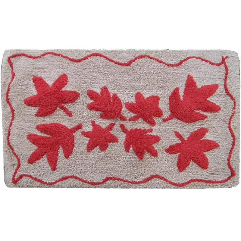 Πατάκι Μπάνιου 50x85 Dimcol Leaves Red 50x85 50x85