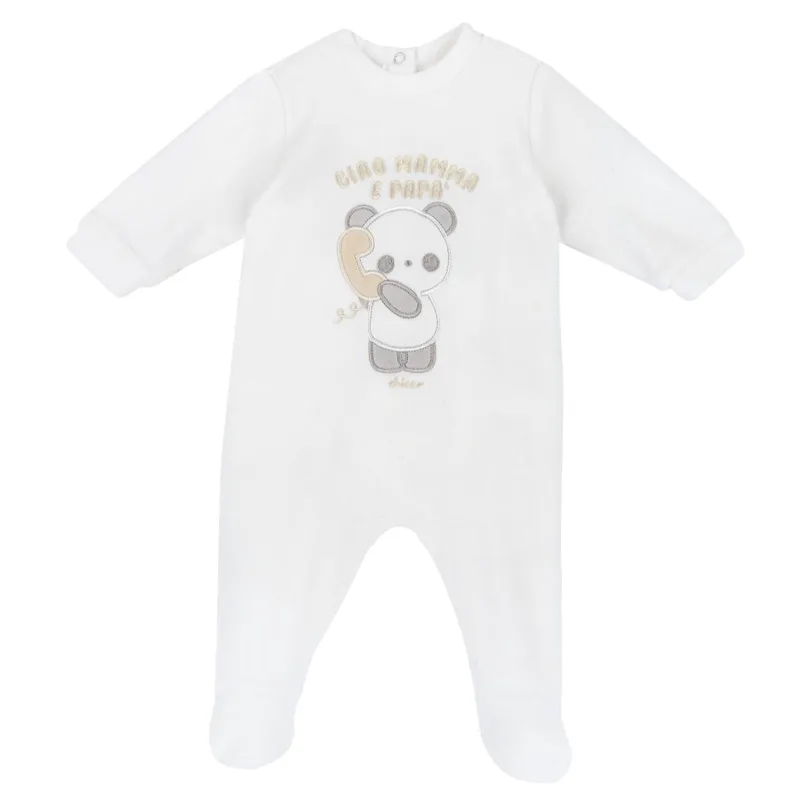 Φορμάκι μπεμπέ βελουτέ unisex Chicco-07859-030-Ecru