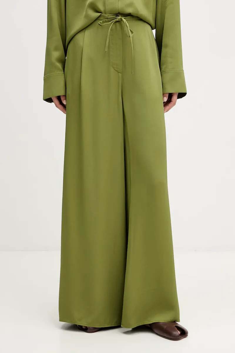 Marc O'Polo παντελόνι wide leg γυναικείο από βισκόζη