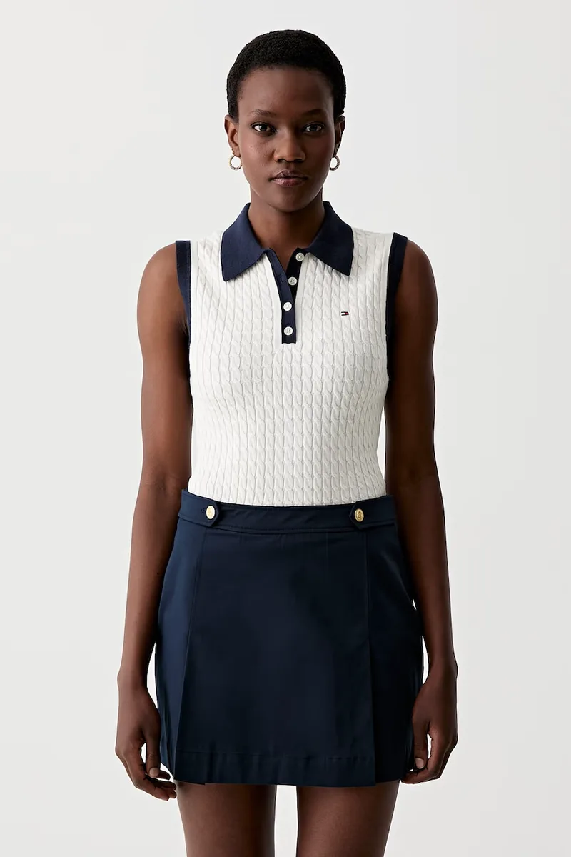 Tommy Hilfiger πλεκτό τοπ γυναικείο βαμβακερό