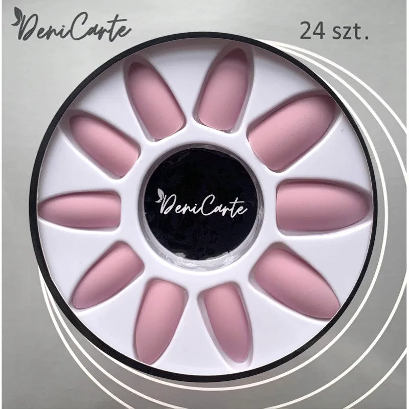 Deni Carte Matt Nail Tips - False nails, 24 pieces Pink Nude
