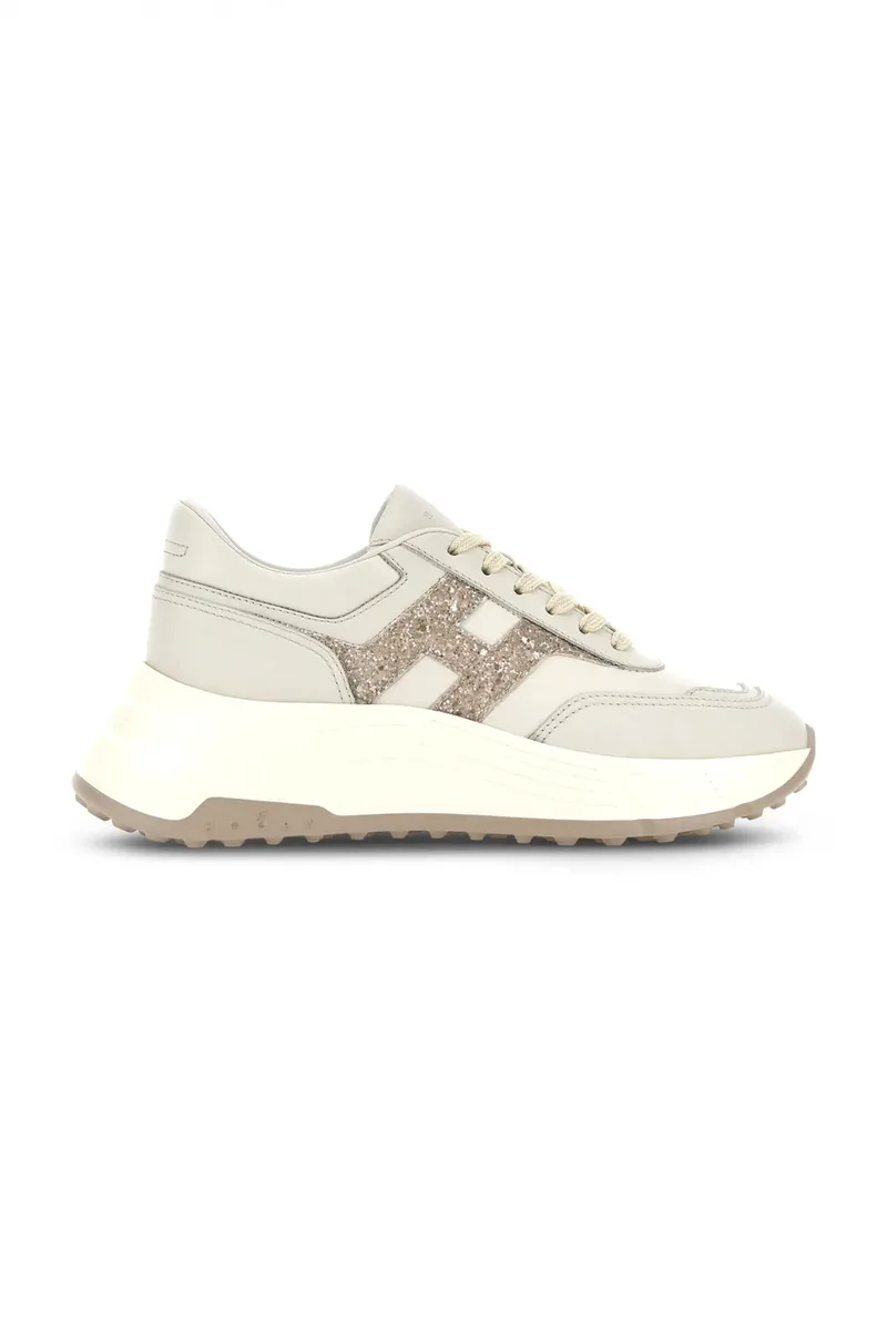 HOGAN ΠΑΠΟΥΤΣΙΑ SNEAKERS H669 ALLACCIATO H ΕΚΡΟΥ