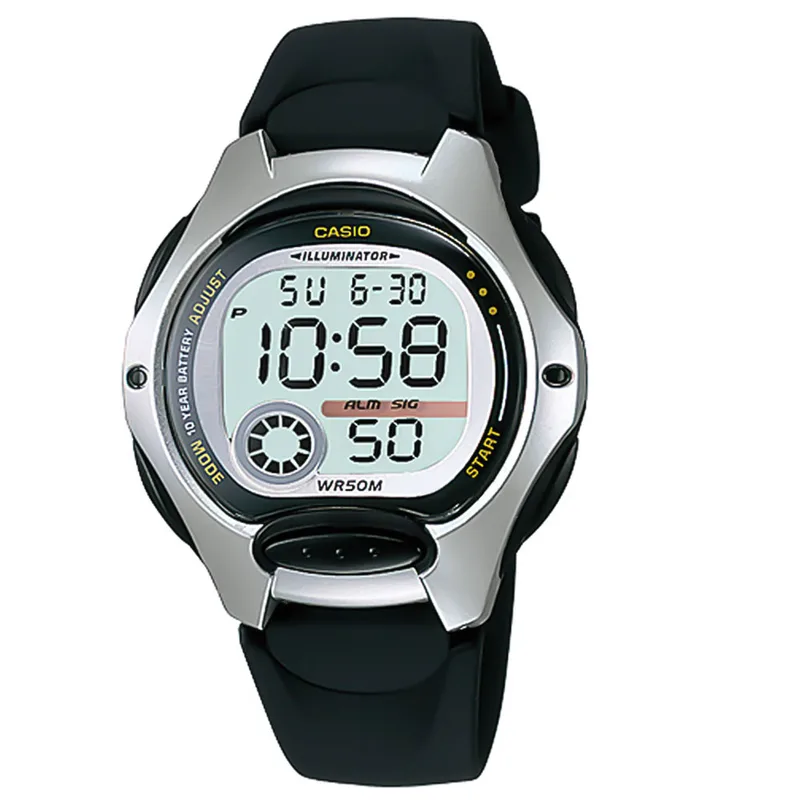 Casio Collection Black Rubber Srap LW-200-1AVEG
