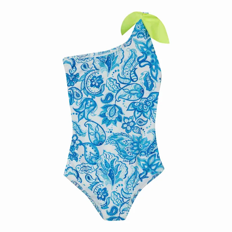 GIRL'S ONE PIECE ONE SHOULDER CYCLADIC