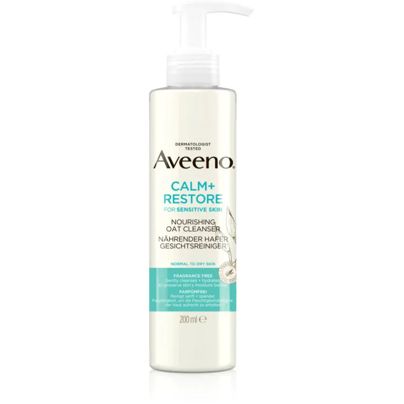Aveeno Calm + Restore καθαριστικό τζελ προσώπου για ευαίσθητη επιδερμίδα 200 ml