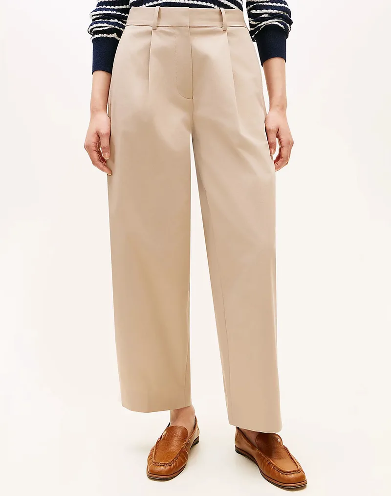 TOMMY HILFIGER COTTON BARREL PLEATED CHINO WW0WW48993-AEG Biege
